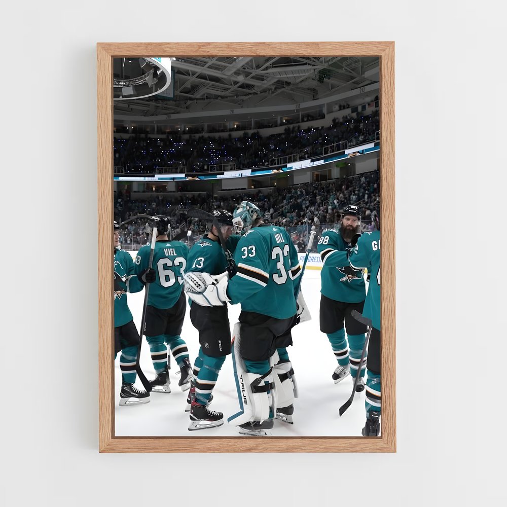 Poster Victoire des Requins – affiche Hockey sur glace (vue 4)